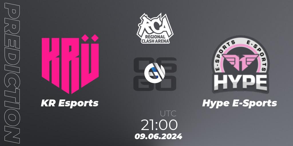 Pronóstico KRÜ Esports - Hype E-Sports. 09.06.2024 at 21:00, Counter-Strike (CS2), Regional Clash Arena South America