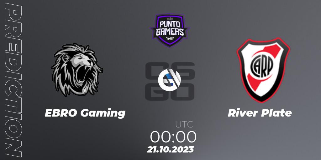 Pronóstico EBRO Gaming - River Plate. 21.10.2023 at 00:00, Counter-Strike (CS2), Punto Gamers Cup 2023