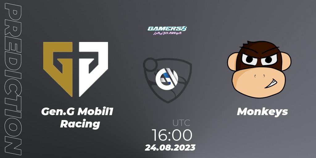Pronóstico Gen.G Mobil1 Racing - Monkeys. 24.08.2023 at 15:30, Rocket League, Gamers8 2023