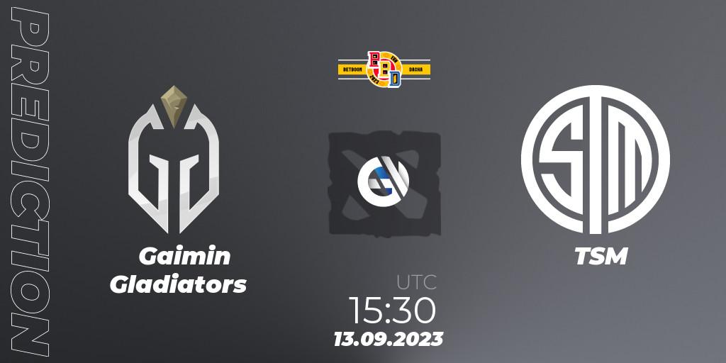 Pronóstico Gaimin Gladiators - TSM. 13.09.2023 at 18:00, Dota 2, BetBoom Dacha