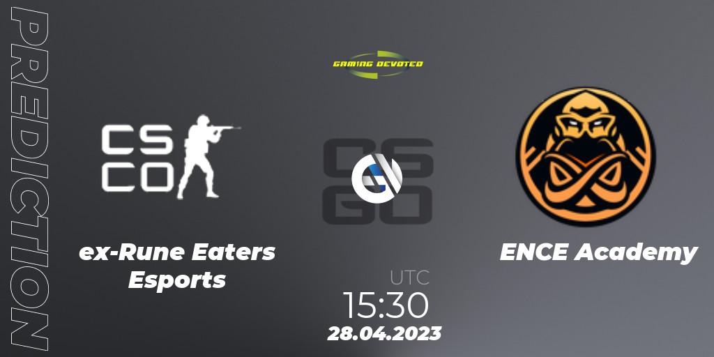 Pronóstico ex-Rune Eaters Esports - ENCE Academy. 28.04.2023 at 15:30, Counter-Strike (CS2), Gaming Devoted Become The Best: Series #1