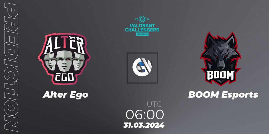 Pronóstico Alter Ego - BOOM Esports. 31.03.24, VALORANT, VALORANT Challengers Indonesia 2024: Split 1