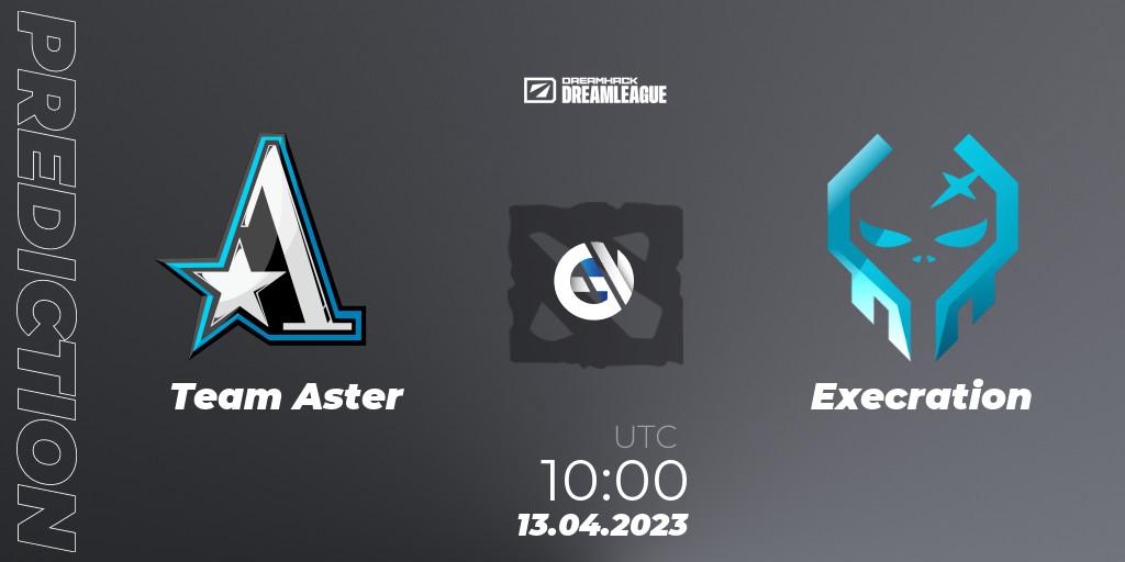 Pronóstico Team Aster - Execration. 13.04.2023 at 09:55, Dota 2, DreamLeague Season 19 - Group Stage 1
