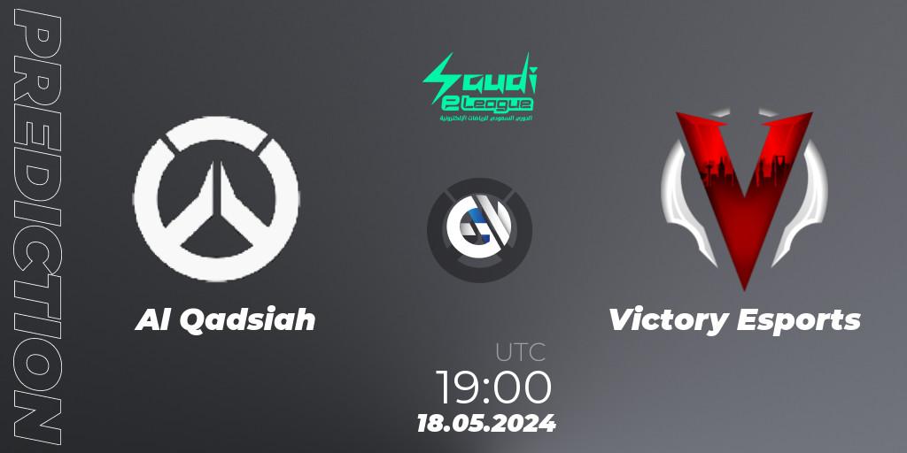 Pronóstico Al Qadsiah - Victory Esports. 18.05.2024 at 19:00, Overwatch, Saudi eLeague 2024 - Major 2 Phase 1