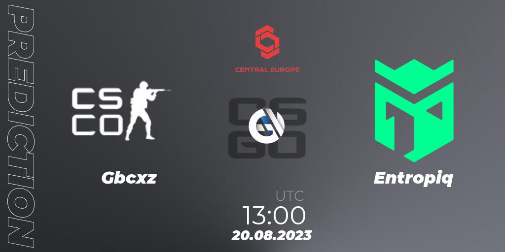 Pronóstico Gbcxz - Entropiq. 20.08.2023 at 13:00, Counter-Strike (CS2), CCT Central Europe Series #8: Open Qualifier