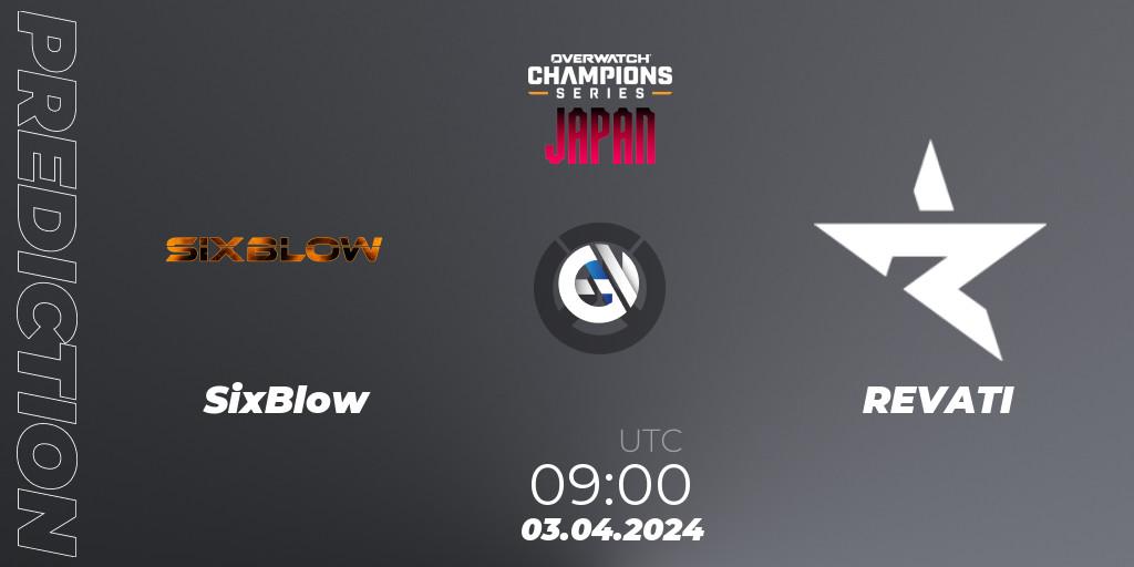 Pronóstico SixBlow - REVATI. 03.04.2024 at 09:00, Overwatch, Overwatch Champions Series 2024 - Stage 1 Japan
