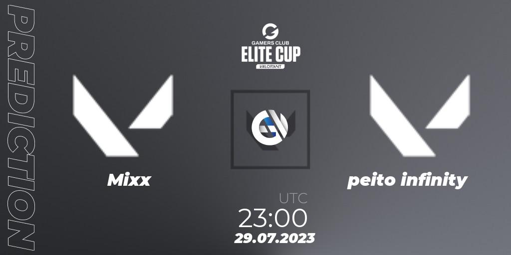 Pronóstico Mixx - peito infinity. 29.07.2023 at 23:00, VALORANT, Gamers Club Elite Cup 2023