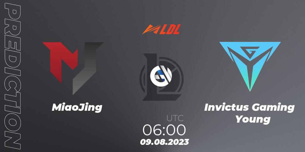 Pronóstico MiaoJing - Invictus Gaming Young. 09.08.2023 at 06:00, LoL, LDL 2023 - Playoffs