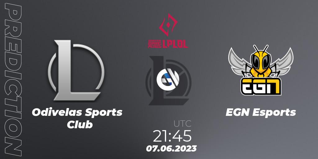 Pronóstico Odivelas Sports Club - EGN Esports. 07.06.23, LoL, LPLOL Split 2 2023 - Group Stage