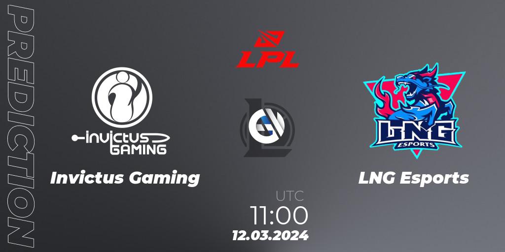 Pronóstico Invictus Gaming - LNG Esports. 12.03.24, LoL, LPL Spring 2024 - Group Stage