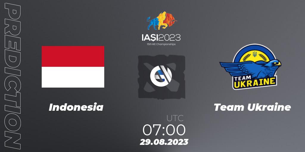 Pronóstico Indonesia - Team Ukraine. 29.08.23, Dota 2, IESF World Championship 2023