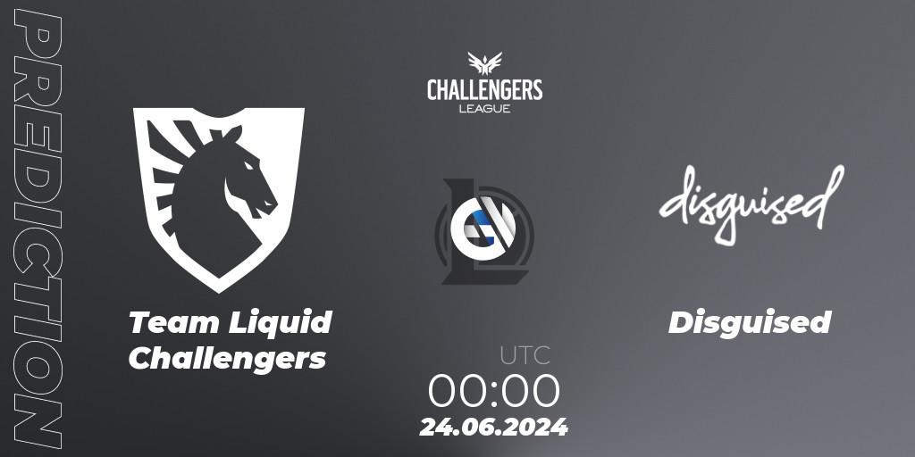 Pronóstico Team Liquid Challengers - Disguised. 24.06.2024 at 00:00, LoL, NACL Summer 2024 - Group Stage