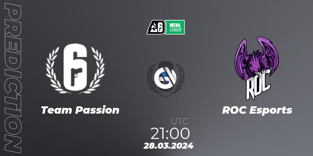 Pronóstico Team Passion - ROC Esports. 28.03.2024 at 21:00, Rainbow Six, MENA League 2024 - Stage 1