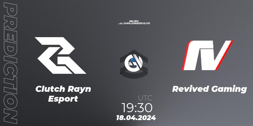 Pronóstico Clutch Rayn Esport - Revived Gaming. 18.04.2024 at 19:30, Call of Duty, Call of Duty Challengers 2024 - Elite 2: EU