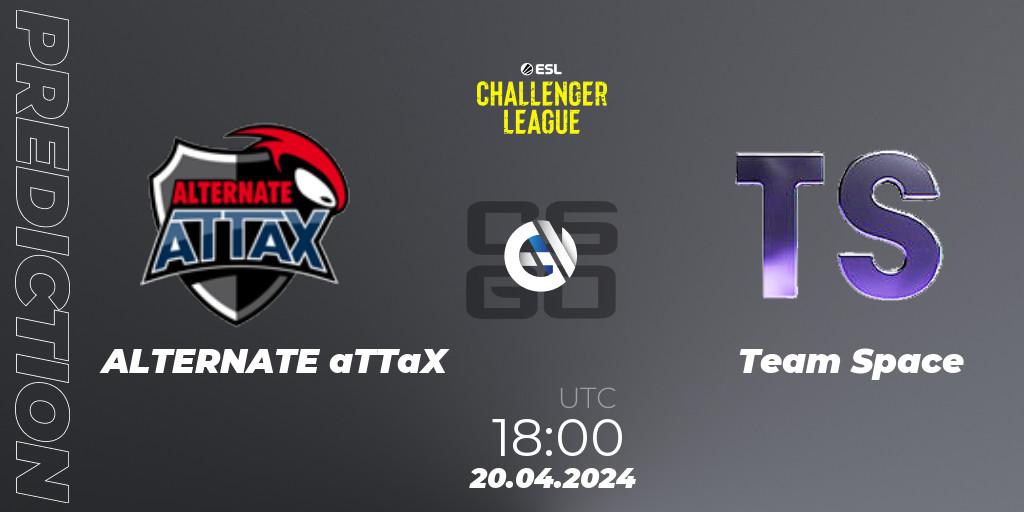 Pronóstico ALTERNATE aTTaX - Team Space. 20.04.24, CS2 (CS:GO), ESL Challenger League Season 47: Europe
