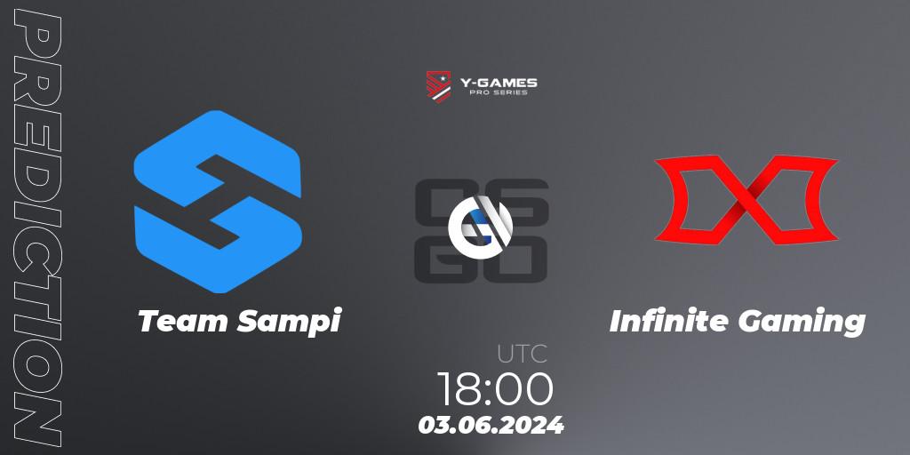 Pronóstico Team Sampi - Infinite Gaming. 04.06.2024 at 18:00, Counter-Strike (CS2), Y-Games PRO Series 2024
