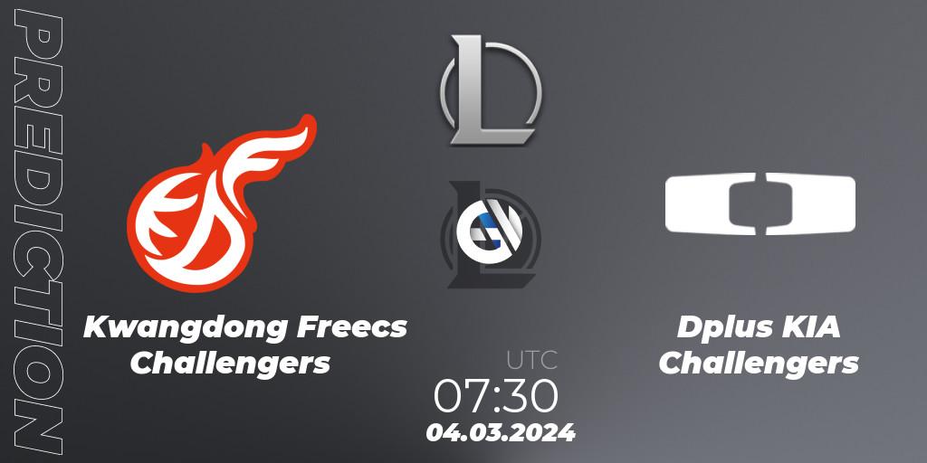 Pronóstico Kwangdong Freecs Challengers - Dplus KIA Challengers. 04.03.24, LoL, LCK Challengers League 2024 Spring - Group Stage