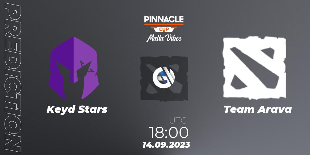 Pronóstico Keyd Stars - Team Arava. 14.09.2023 at 18:00, Dota 2, Pinnacle Cup: Malta Vibes #3