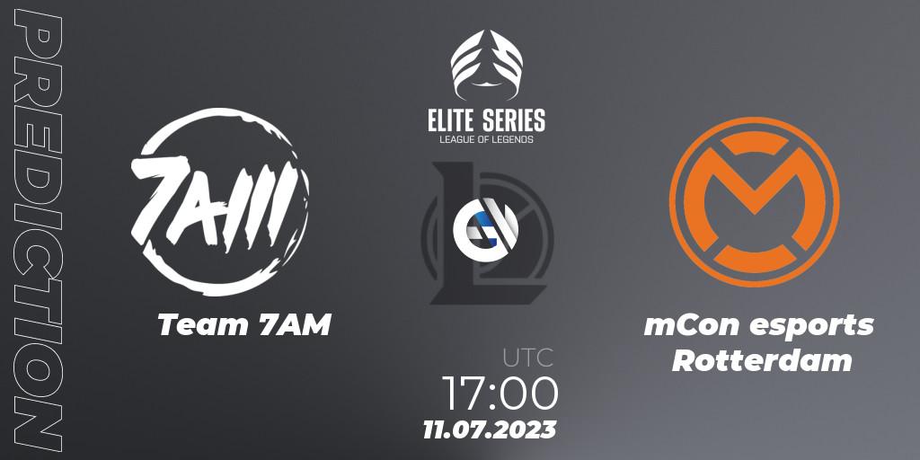 Pronóstico Team 7AM - mCon esports Rotterdam. 11.07.2023 at 17:00, LoL, Elite Series Summer 2023