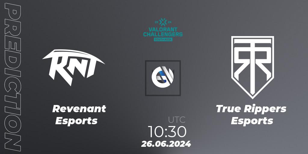 Pronóstico Revenant Esports - True Rippers Esports. 26.06.2024 at 10:30, VALORANT, VALORANT Challengers 2024: South Asia - Split 2