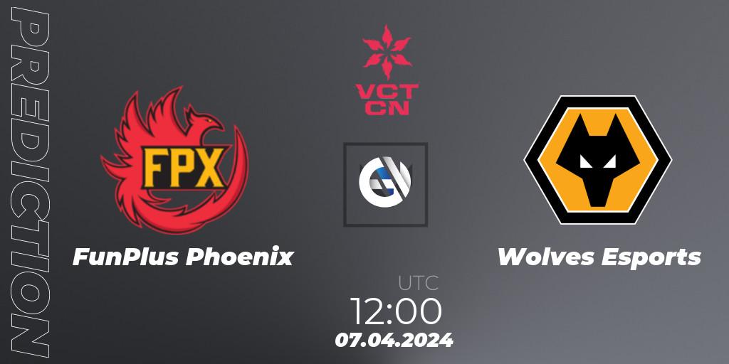 Pronóstico FunPlus Phoenix - Wolves Esports. 07.04.24, VALORANT, VALORANT Champions Tour China 2024: Stage 1 - Group Stage