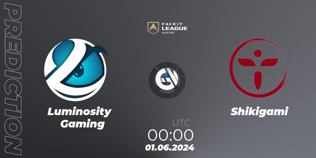 Pronóstico Luminosity Gaming - Shikigami. 08.06.2024 at 00:00, Overwatch, FACEIT League Season 1 - NA Master Road to EWC