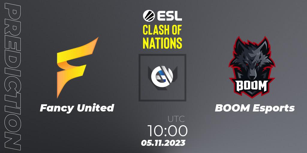 Pronóstico Fancy United - BOOM Esports. 05.11.2023 at 10:00, VALORANT, ESL Clash of Nations 2023 - SEA Closed Qualifier