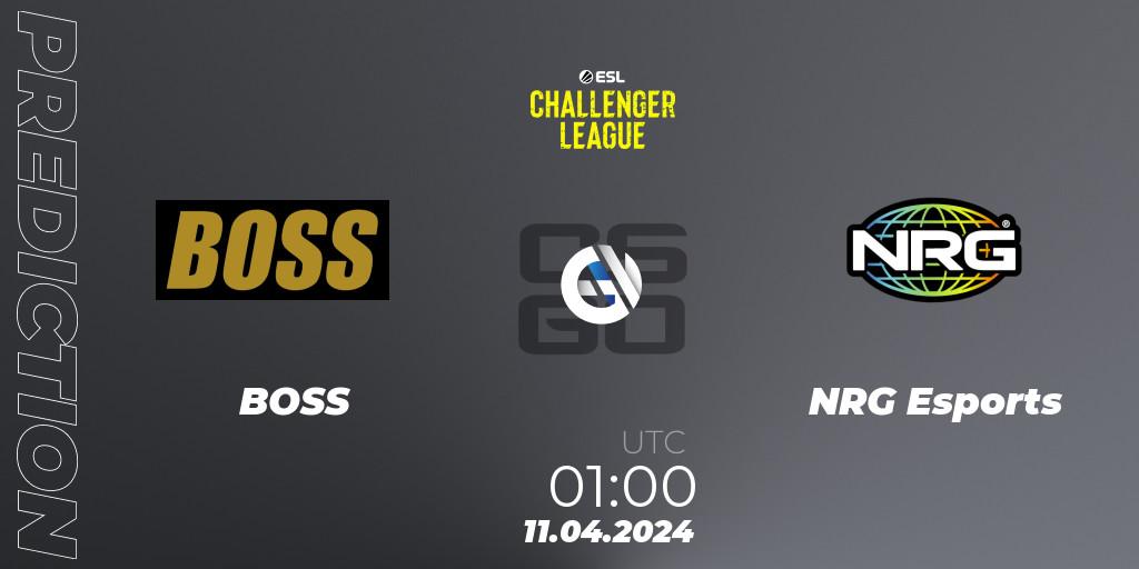 Pronóstico BOSS - NRG Esports. 11.04.24, CS2 (CS:GO), ESL Challenger League Season 47: North America
