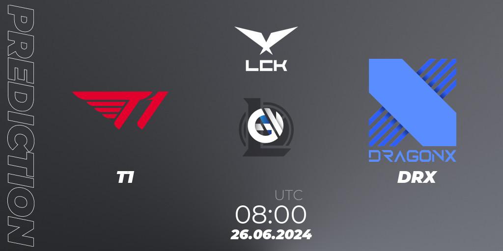 Pronóstico T1 - DRX. 26.06.2024 at 08:00, LoL, LCK Summer 2024 Group Stage