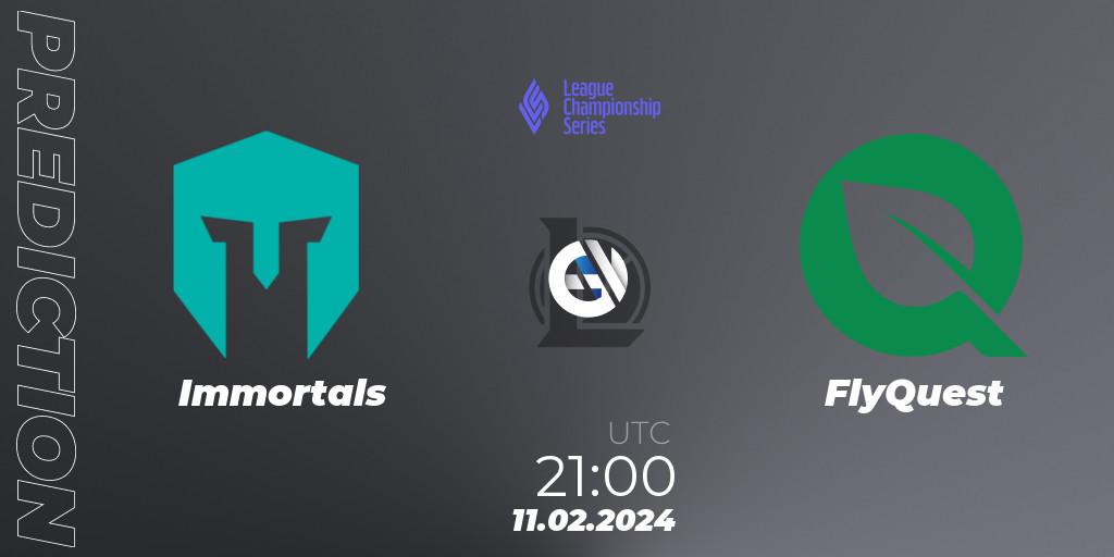 Pronóstico Immortals - FlyQuest. 12.02.24, LoL, LCS Spring 2024 - Group Stage