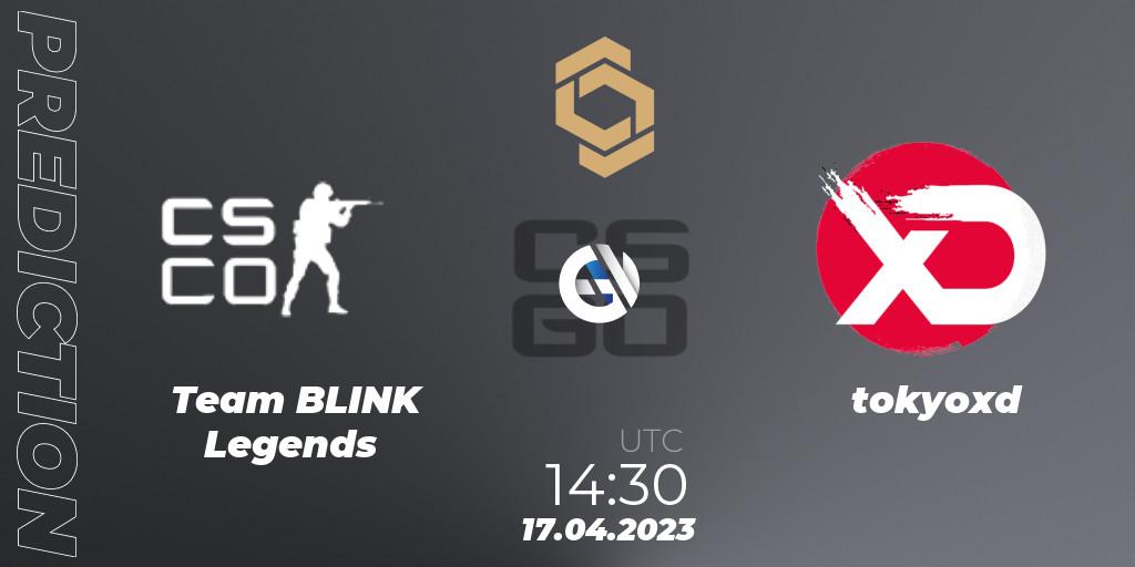 Pronóstico Team BLINK Legends - tokyoxd. 17.04.2023 at 14:30, Counter-Strike (CS2), CCT South Europe Series #4: Closed Qualifier