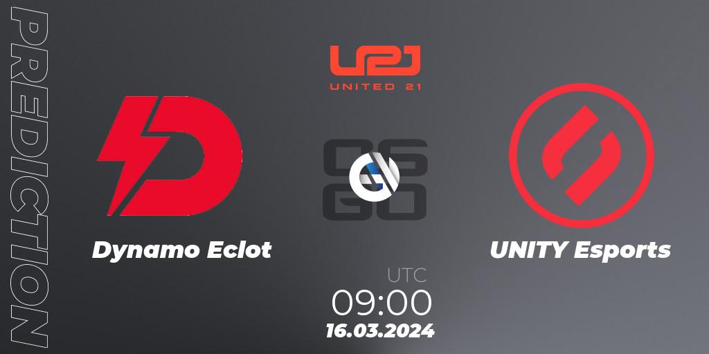 Pronóstico Dynamo Eclot - UNITY Esports. 16.03.2024 at 09:00, Counter-Strike (CS2), United21 Season 13