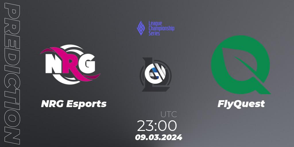 Pronóstico NRG Esports - FlyQuest. 09.03.2024 at 22:00, LoL, LCS Spring 2024 - Group Stage