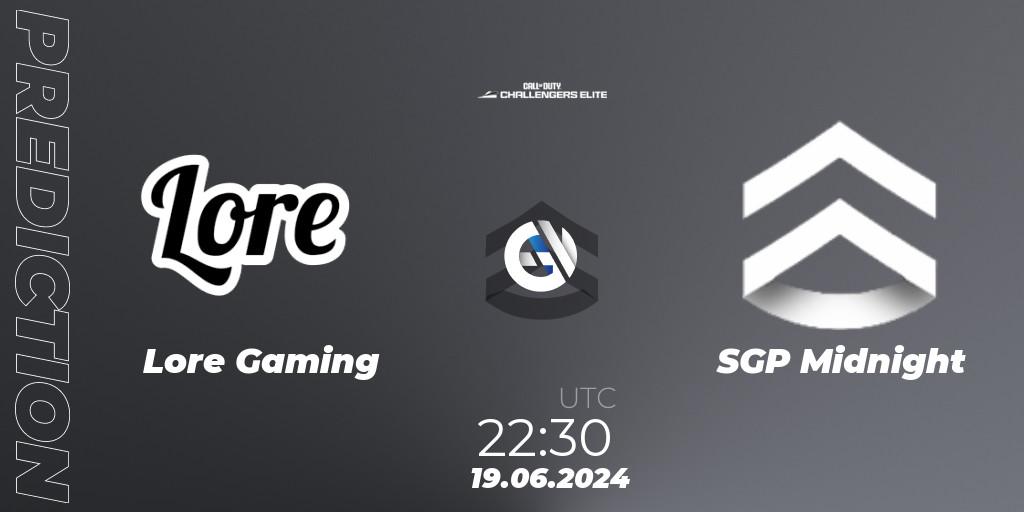 Pronóstico Lore Gaming - SGP Midnight. 19.06.2024 at 22:30, Call of Duty, Call of Duty Challengers 2024 - Elite 3: NA