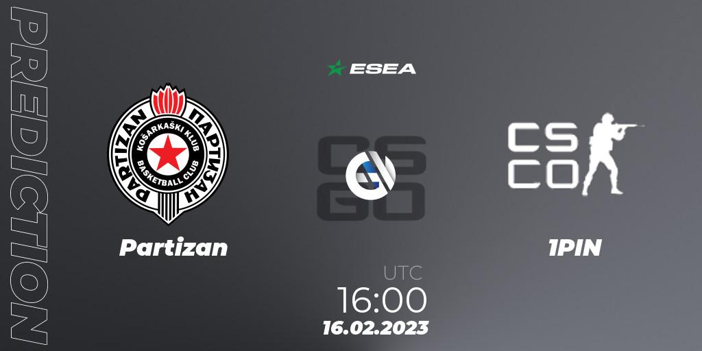 Pronóstico Partizan - Coalesce. 16.02.2023 at 16:00, Counter-Strike (CS2), ESEA Season 44: Advanced Division - Europe