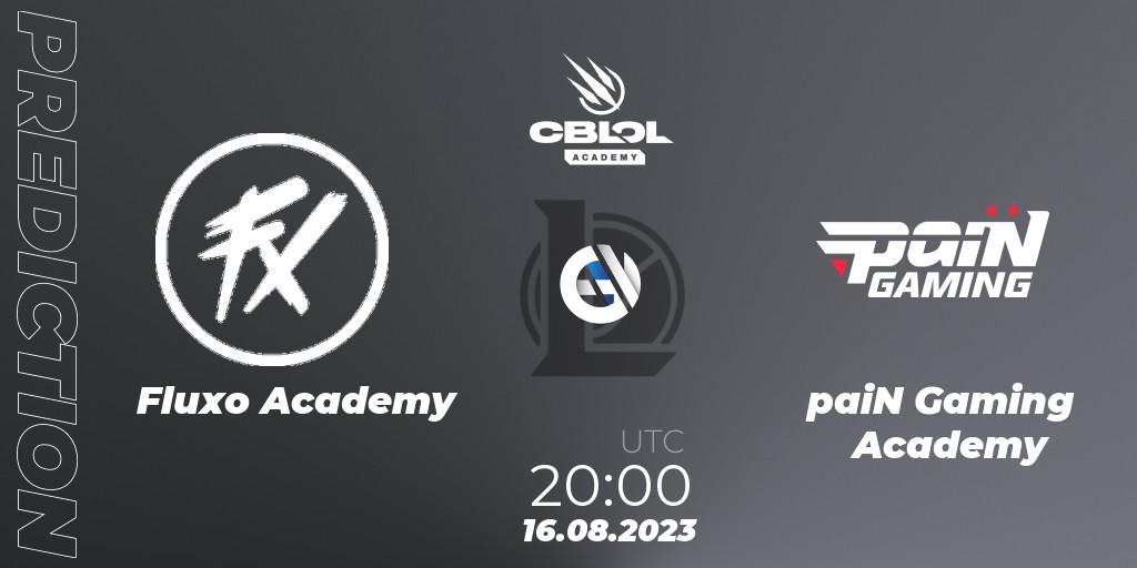 Pronóstico Fluxo Academy - paiN Gaming Academy. 14.08.2023 at 20:00, LoL, CBLOL Academy Split 2 2023 - Playoffs