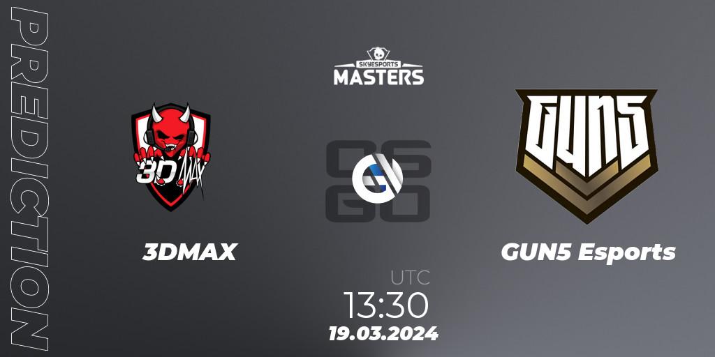 Pronóstico 3DMAX - GUN5 Esports. 19.03.24, CS2 (CS:GO), Skyesports Masters 2024: European Qualifier