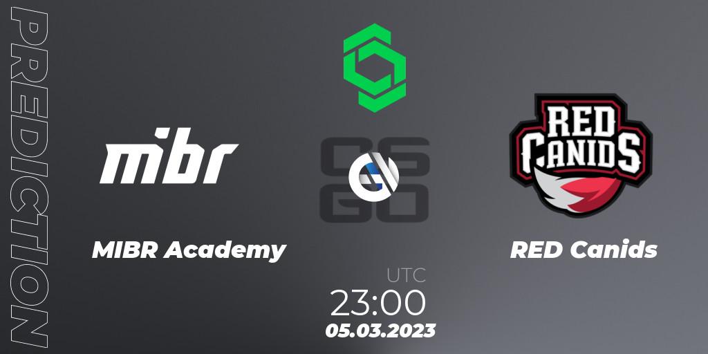 Pronóstico MIBR Academy - RED Canids. 05.03.2023 at 23:30, Counter-Strike (CS2), CCT South America Series #5