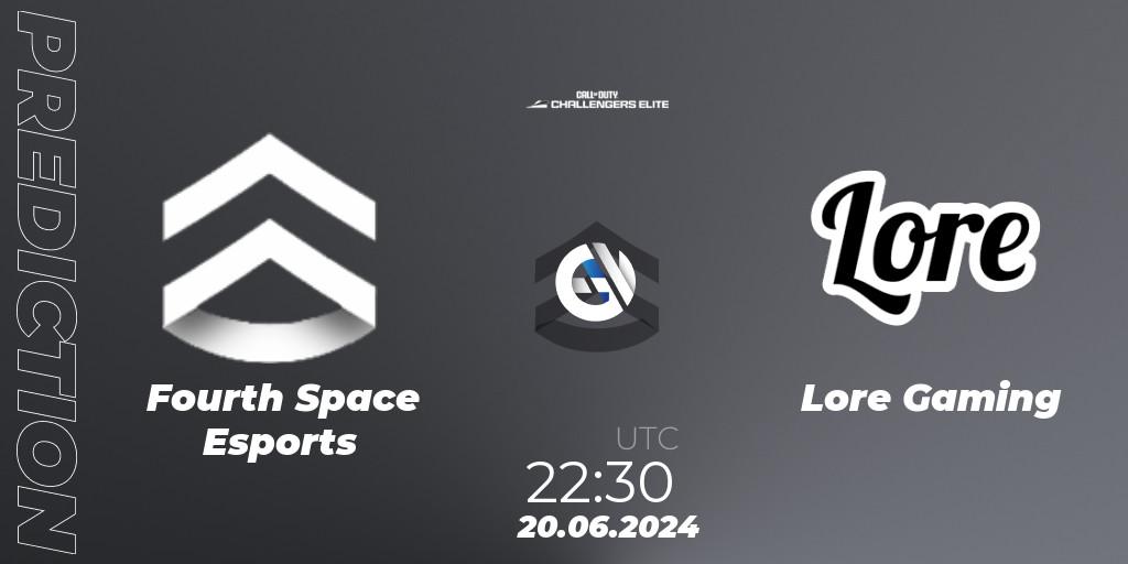 Pronóstico Fourth Space Esports - Lore Gaming. 20.06.2024 at 22:30, Call of Duty, Call of Duty Challengers 2024 - Elite 3: NA