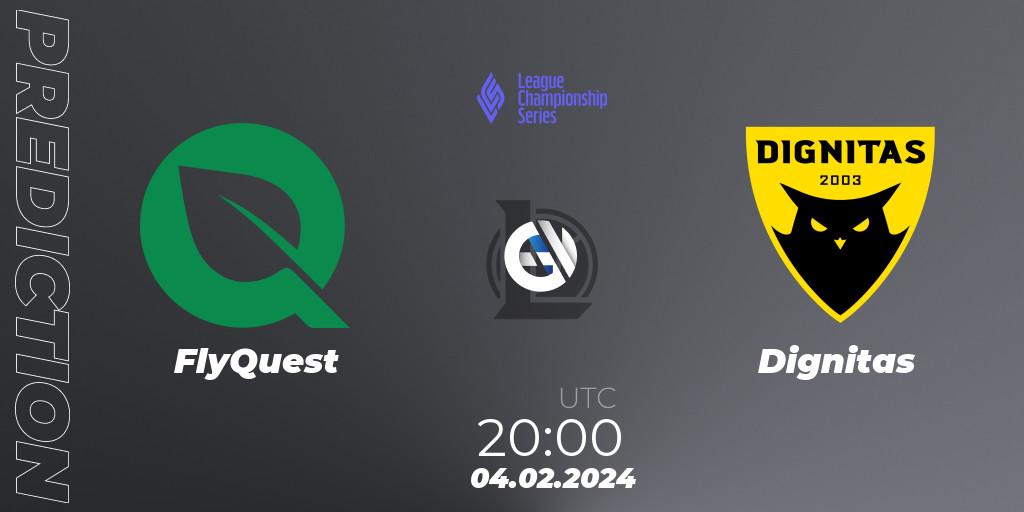 Pronóstico FlyQuest - Dignitas. 04.02.24, LoL, LCS Spring 2024 - Group Stage