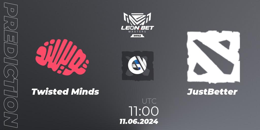 Pronóstico Twisted Minds - JustBetter. 11.06.2024 at 11:00, Dota 2, Leon Masters #1