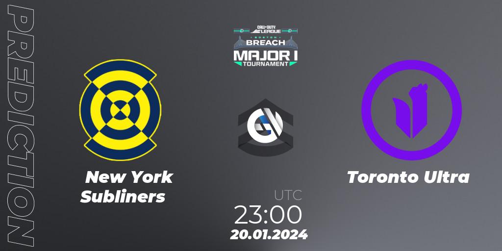 Pronóstico New York Subliners - Toronto Ultra. 19.01.2024 at 23:00, Call of Duty, Call of Duty League 2024: Stage 1 Major Qualifiers