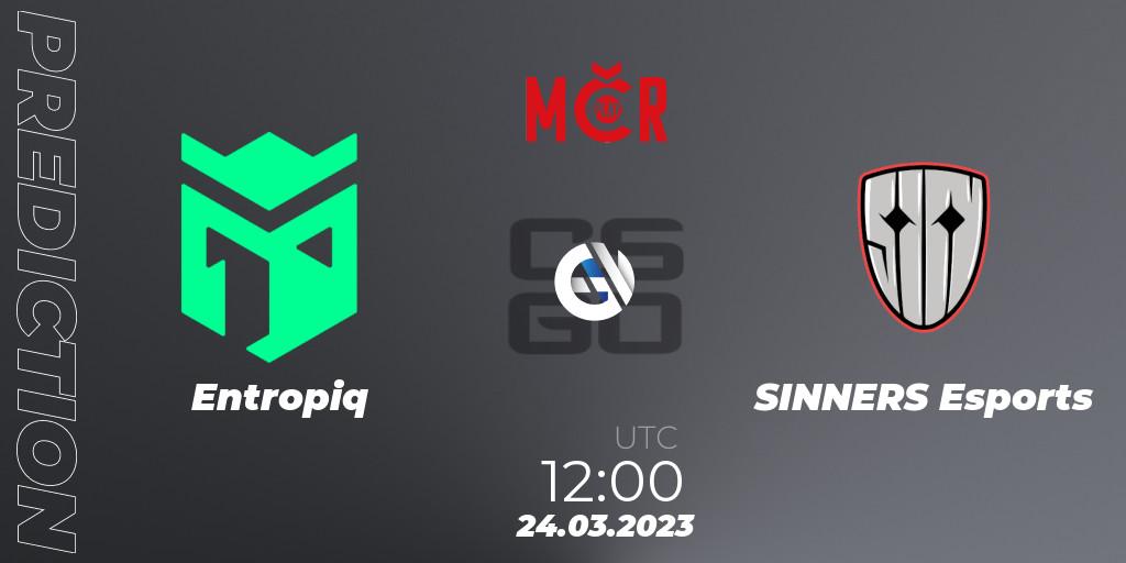 Pronóstico Entropiq - SINNERS Esports. 24.03.2023 at 12:30, Counter-Strike (CS2), Tipsport Cup Prague Spring 2023: Online Stage