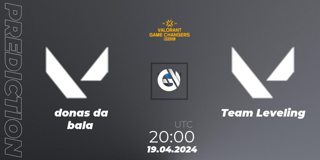Pronóstico donas da bala - Team Leveling. 19.04.2024 at 20:00, VALORANT, VCT 2024: Game Changers Brazil Series 1