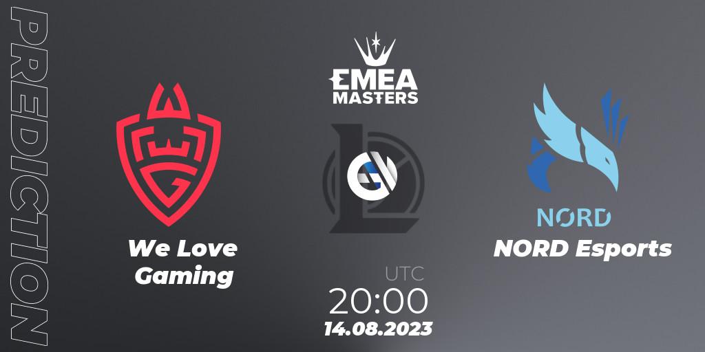 Pronóstico We Love Gaming - NORD Esports. 14.08.23, LoL, EMEA Masters Summer 2023