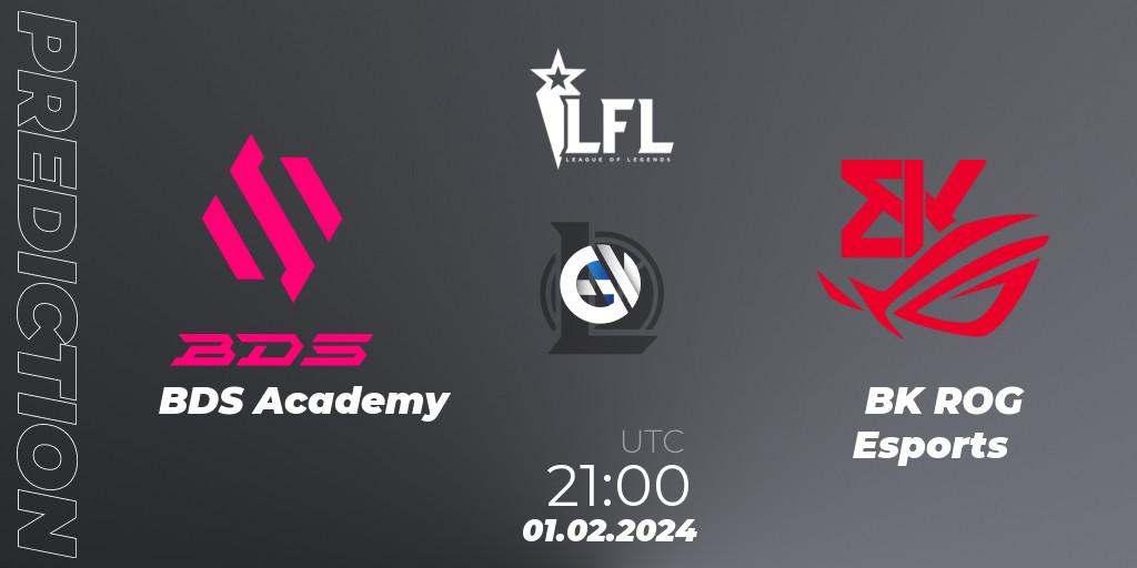 Pronóstico BDS Academy - BK ROG Esports. 01.02.2024 at 21:00, LoL, LFL Spring 2024