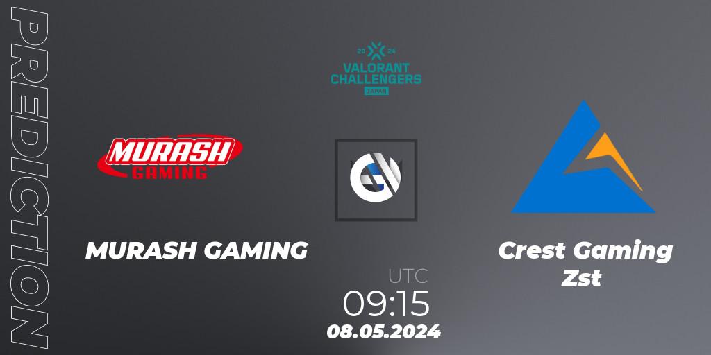 Pronóstico MURASH GAMING - Crest Gaming Zst. 08.05.2024 at 09:15, VALORANT, VALORANT Challengers Japan 2024: Split 2 Advance Stage