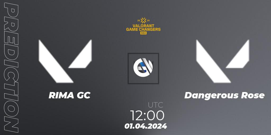 Pronóstico RIMA GC - Dangerous Rose. 01.04.2024 at 11:30, VALORANT, VCT 2024: Game Changers SEA Stage 1
