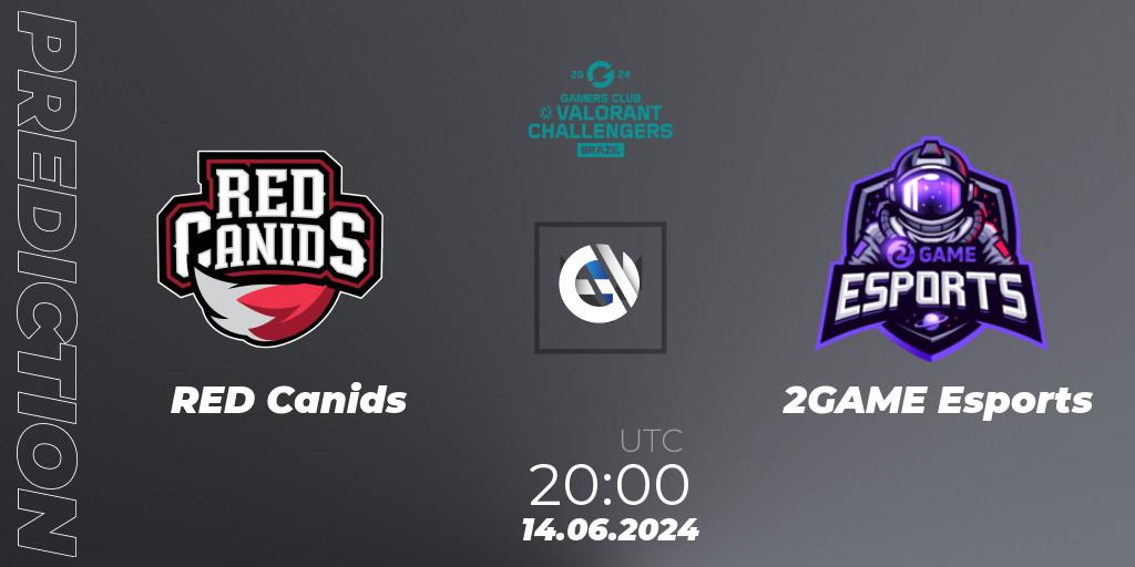 Pronóstico RED Canids - 2GAME Esports. 14.06.2024 at 20:00, VALORANT, VALORANT Challengers 2024 Brazil: Split 2