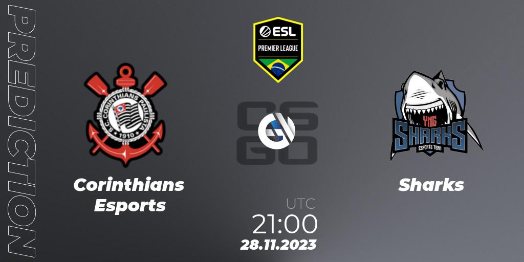 Pronóstico Corinthians Esports - Sharks. 28.11.2023 at 18:00, Counter-Strike (CS2), ESL Brasil Premier League Season 15